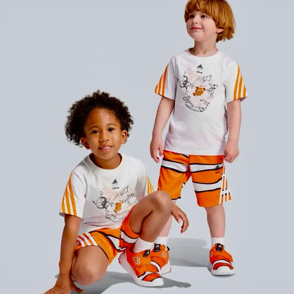 Adidas x Disney Finding Nemo
Tee Set - HR9483 White/ BhOrange